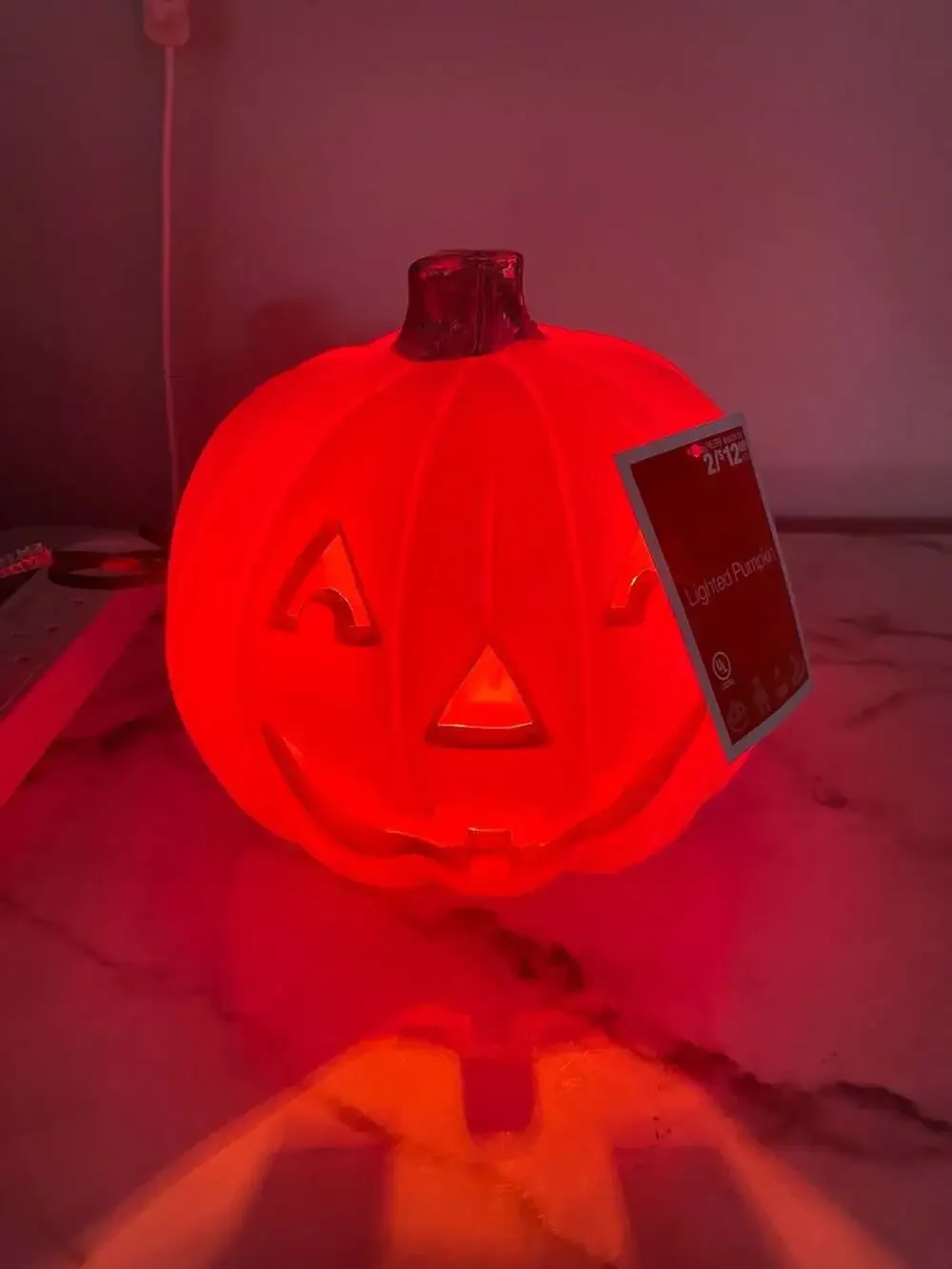 CVS 2011 Lighted Pumpkin Jack O Lantern Plastic Mold Old Stock New with Tags